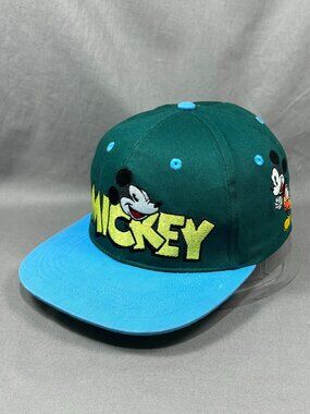Vtg Disney Mickey Mouse & Co Snapback Hat Cap Adjustable Magic Parks Mens 90s